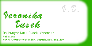 veronika dusek business card